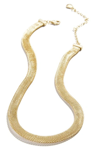 Shop Baublebar Fine Mesh Chain Necklace In Gold
