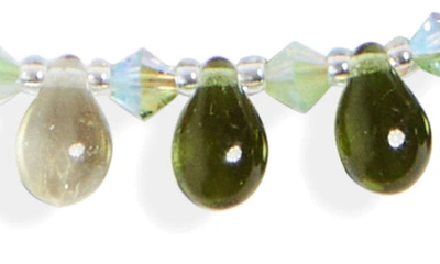 Shop Isshi Raindrop Beaded Necklace In Seaweed