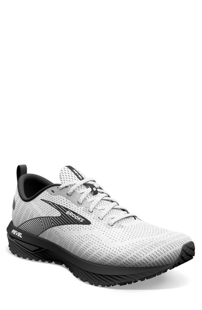 Shop Brooks Revel 6 Hybrid Running Shoe In White/ Black