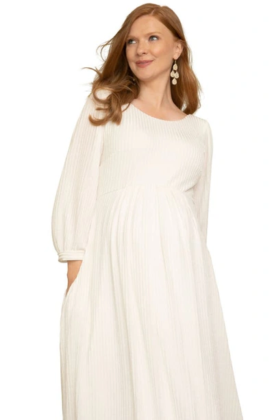 Shop Tiffany Rose Isla Midi Maternity Dress In Ivory