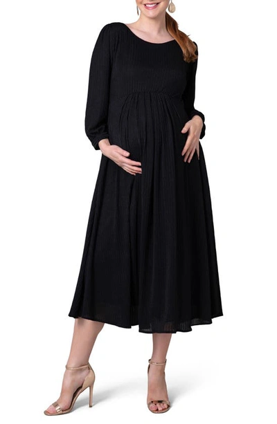 Shop Tiffany Rose Isla Midi Maternity Dress In Black