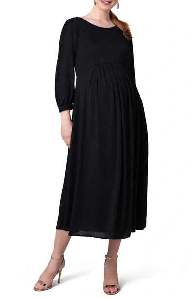 Shop Tiffany Rose Isla Midi Maternity Dress In Black