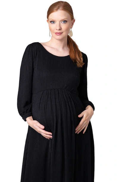 Shop Tiffany Rose Isla Midi Maternity Dress In Black