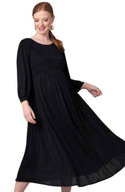 Tiffany Rose Isla Midi Maternity Dress In Black
