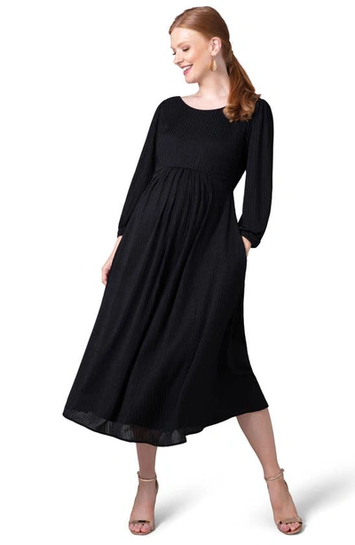 Shop Tiffany Rose Isla Midi Maternity Dress In Black