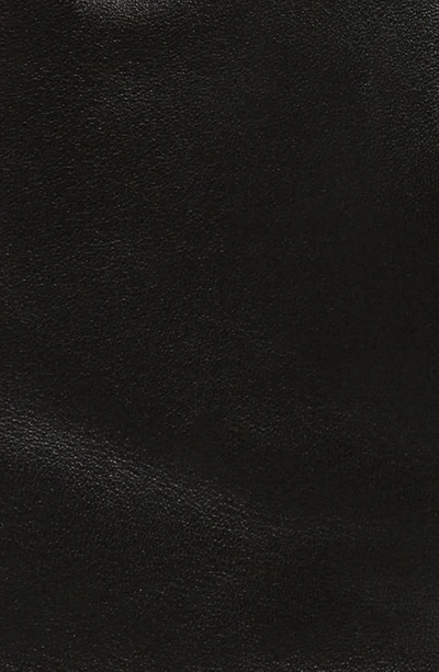 Saint Laurent Ysl Vintage-style Slit Gloves In Black/ Gold