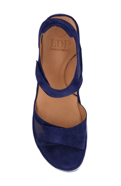 Shop L'amour Des Pieds Arna Sandal In Navy