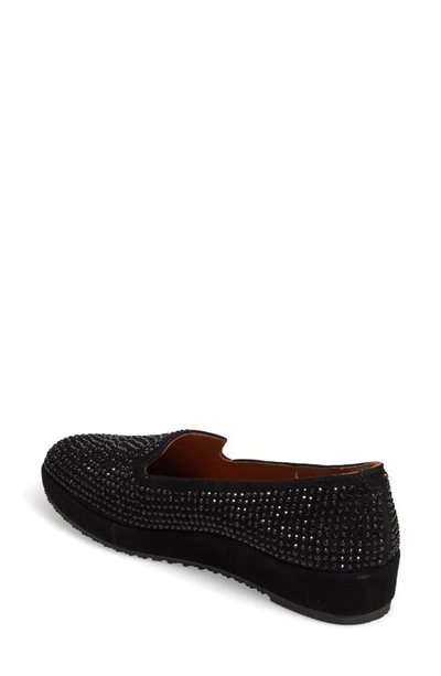 Shop L'amour Des Pieds Correze Embellished Loafer In Black Suede