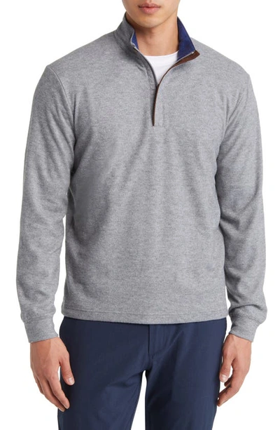 Shop Johnnie-o Emerson Flannel Half Zip Pullover In Charcoal
