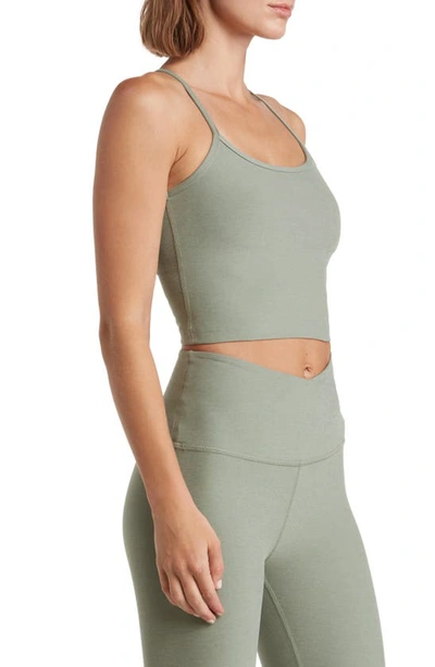 Shop Beyond Yoga At Your Leisure Space Dye High Waist Midi Leggings In Grey Sage Heather