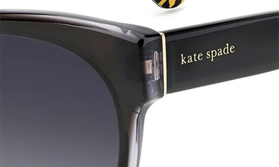 Shop Kate Spade Aubriela 55mm Gradient Round Sunglasses In Dark Grey/ Grey Shaded