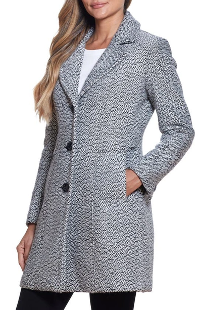 Shop Gallery A-line Coat In Black/white