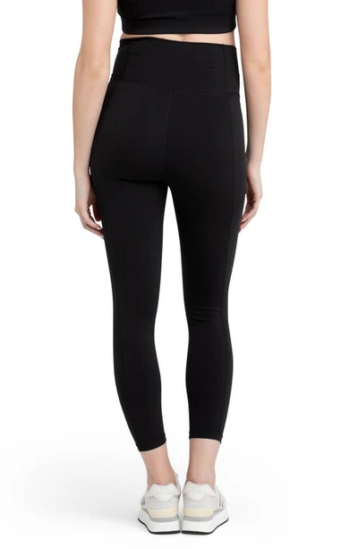 Ripe Maternity Tempo Stretch Nylon Crop Maternity Leggings In Black