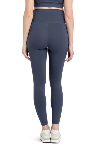 Ripe Maternity Tempo Stretch Nylon Pocket Maternity Leggings In Blue Steel