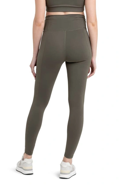 Ripe Maternity Tempo Stretch Nylon Pocket Maternity Leggings In Khaki