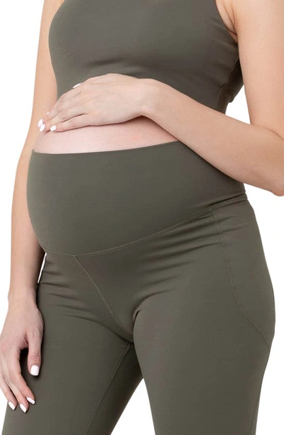 Ripe Maternity Tempo Stretch Nylon Pocket Maternity Leggings In Khaki