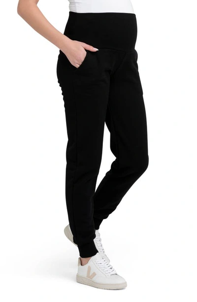 Ripe Maternity Taylor Over The Bump Maternity Joggers In Black