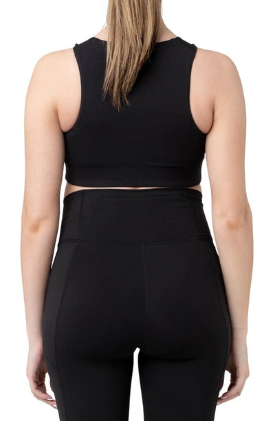 Ripe Maternity Tempo Stretch Nylon Maternity Crop Top In Black