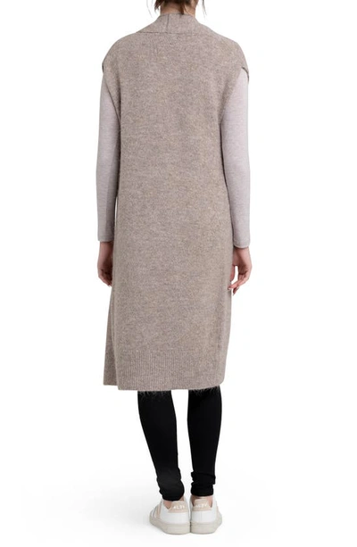 Ripe Maternity Heathered Relaxed Fit Maternity/nursing Vest In Mocha