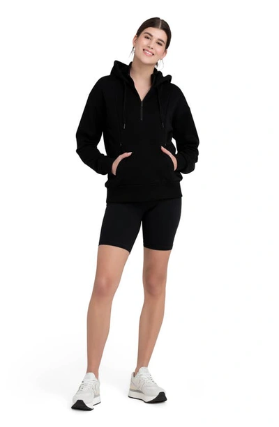 Ripe Maternity Nicky Maternity/nursing Quarter Zip Hoodie In Black