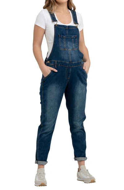 Shop Ripe Maternity Maternity Denim Overalls In Indigo