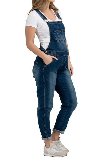 Shop Ripe Maternity Maternity Denim Overalls In Indigo