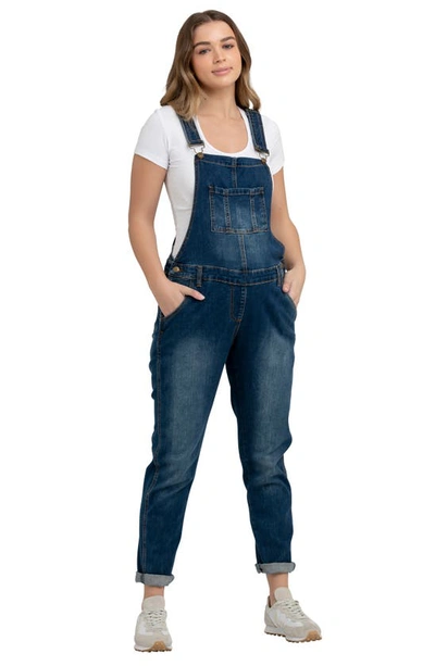 Shop Ripe Maternity Maternity Denim Overalls In Indigo