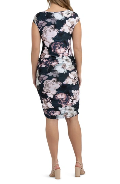 Ripe Maternity Dahila Cross My Heart Twist Front Maternity Dress In Navy Multi