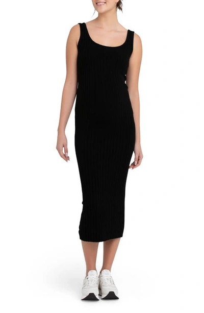 Shop Ripe Maternity Faye Rib Maternity Dress In Black