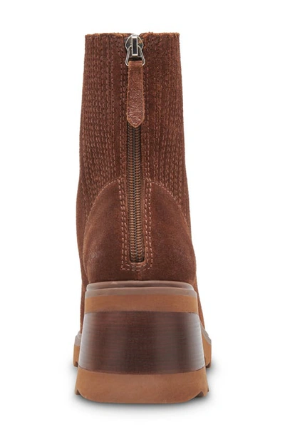 Shop Dolce Vita Martey H2o Waterproof Bootie In Cocoa Suede H2o