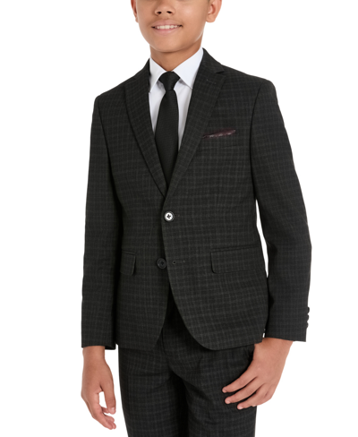 Shop Brooks Brothers B By  Big Boys Long Sleeve Classic Suit Jacket In Charcoal