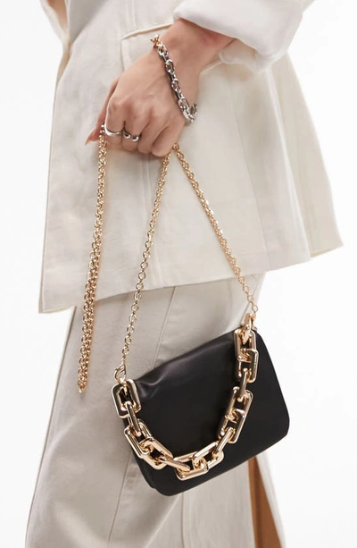 Shop Topshop Giselle Faux Leather Top Handle Grab Bag In Black