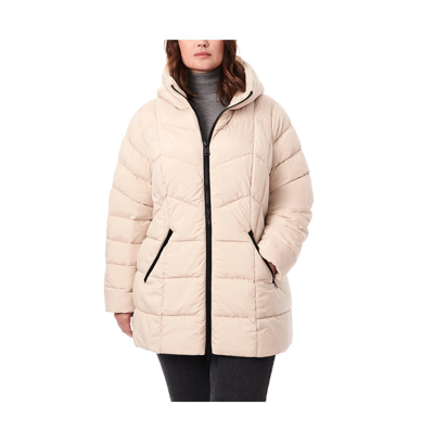 Shop Bernardo Women's Plus-size Mid-length Puffer Jacket In Buttermilk