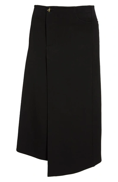 Shop Proenza Schouler Asymmetric Virgin Wool Twill Skirt In Black