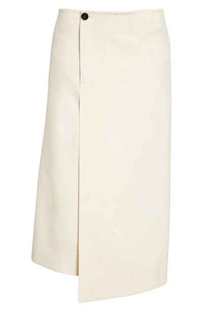 Shop Proenza Schouler Asymmetric Virgin Wool Twill Skirt In Bone
