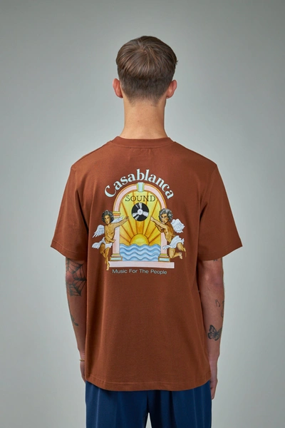 Shop Casablanca Printed T-shirt Studio De Musique