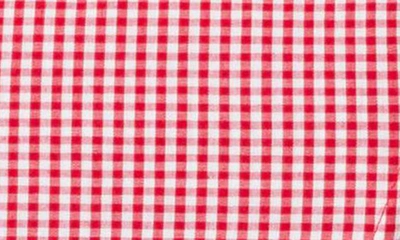Edikted Women's Pippa Gingham Lace Up Corset Top In Red