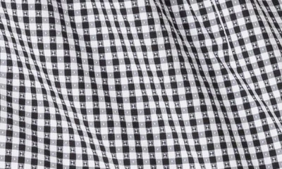 Edikted Gingham Tiered Ruffle Midi Skirt In Black-and-white
