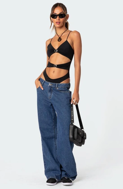 Edikted Women's Amethyst Cut Out Bodysuit In Black