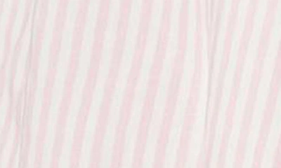 Edikted Women's Oversized Pinstripe Button Up Shirt In Pink