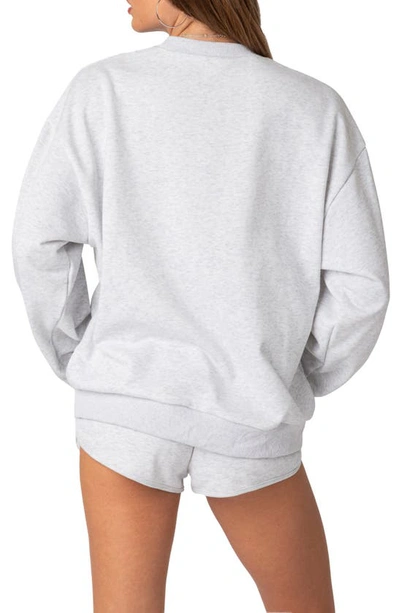 Edikted California Oversize Sweatshirt In Gray-melange