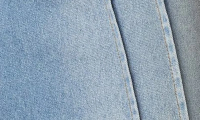 Edikted Women's Valencia Ruffle Slitted Denim Maxi Skirt In Blue