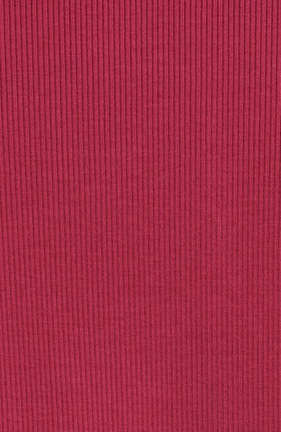 Shop Veronica Beard Coralee Puff Sleeve Henley Top In Raspberry