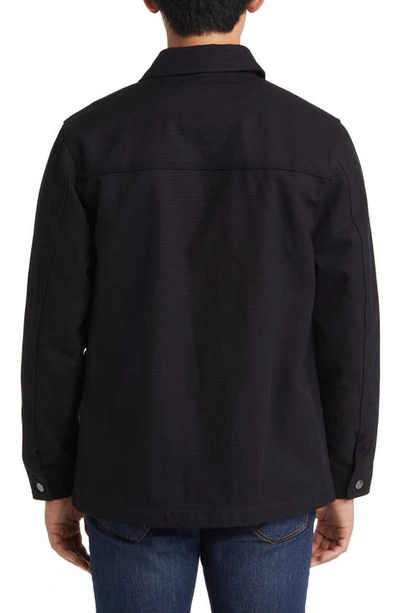 Shop Schott Cotton Canvas Jacket In Black