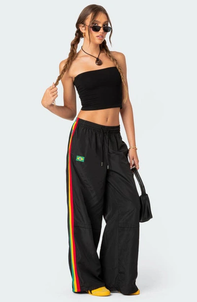 Edikted Brasil Track Pants In Black