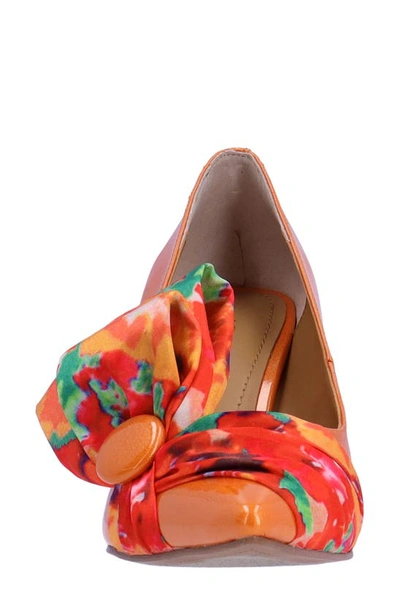J. Reneé Hirisha Pointed Toe Pump In Orange/ Red
