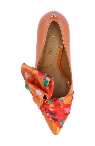 Shop J. Reneé Hirisha Pointed Toe Pump In Orange/ Red