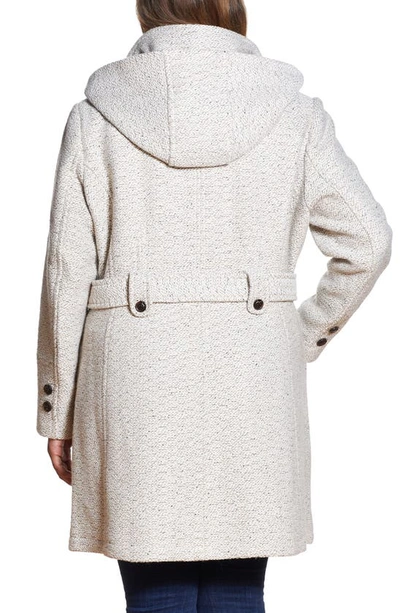 Shop Gallery Belted Hooded Coat In Oatmeal