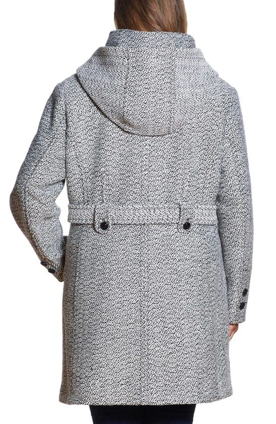 Gallery Hooded Jacket In Black/white