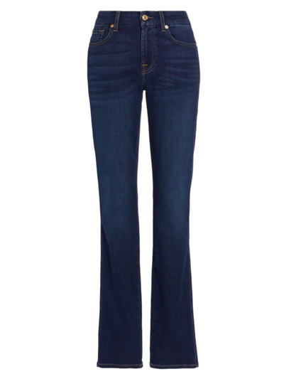 Shop 7 For All Mankind Women's Kimmie High-rise Stretch Straight-leg Jeans In Indigo Rinse
